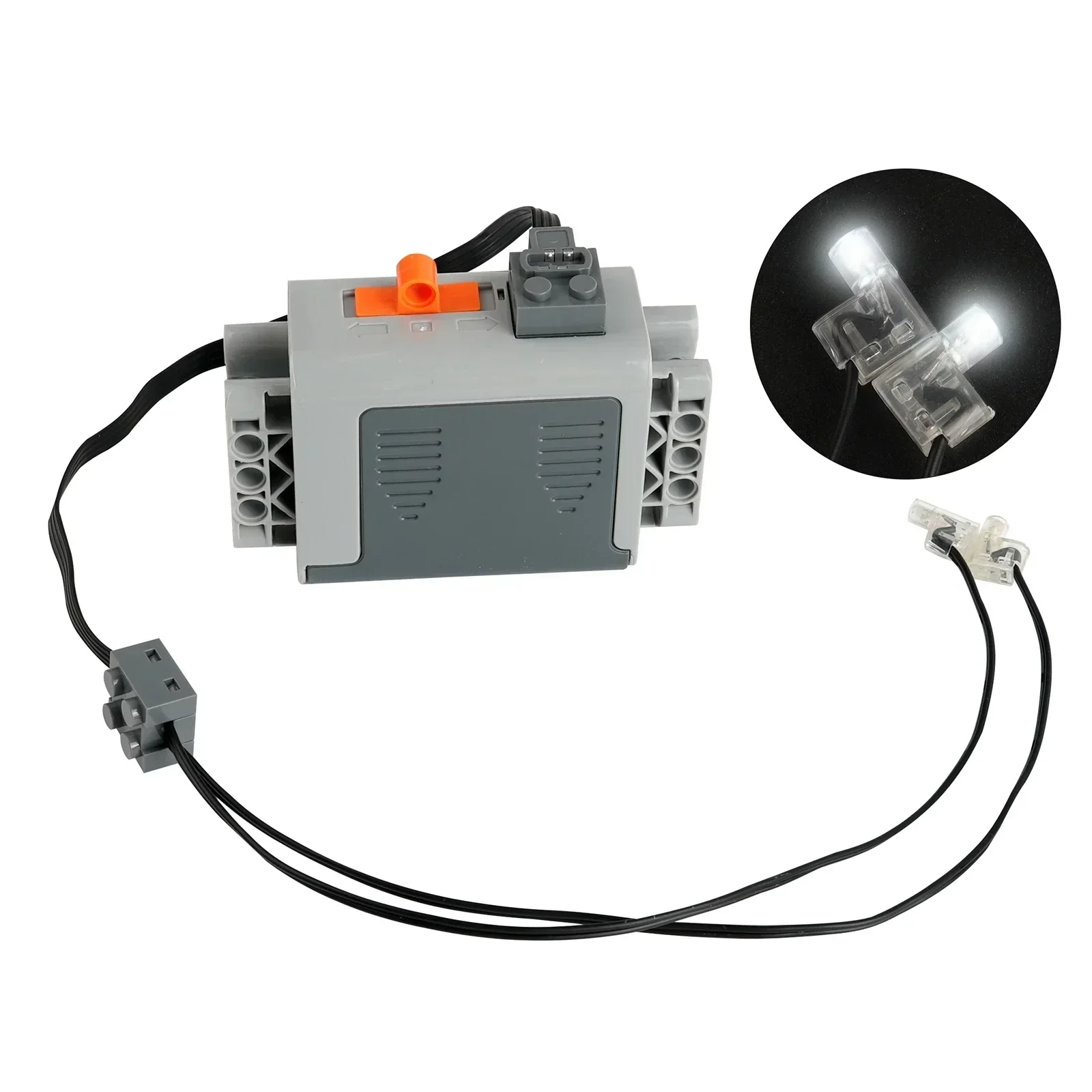 -Compatible Power Functions Set 8293 with M Motor/Gears/Switches/LED Strips for 42068 42050 MOC Building Blocks