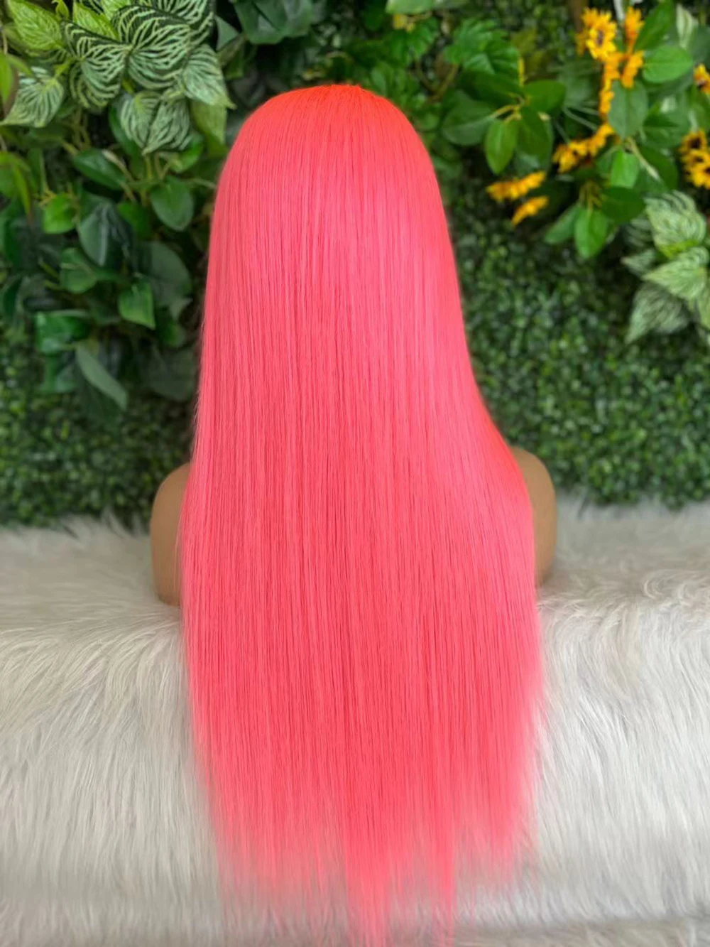 ピンク 13x4 レースフロントウィッグ ナチュラルレミー人毛エクステ ピンクヘアウィッグ 8～30インチ 染色・熱処理可能 密度180%