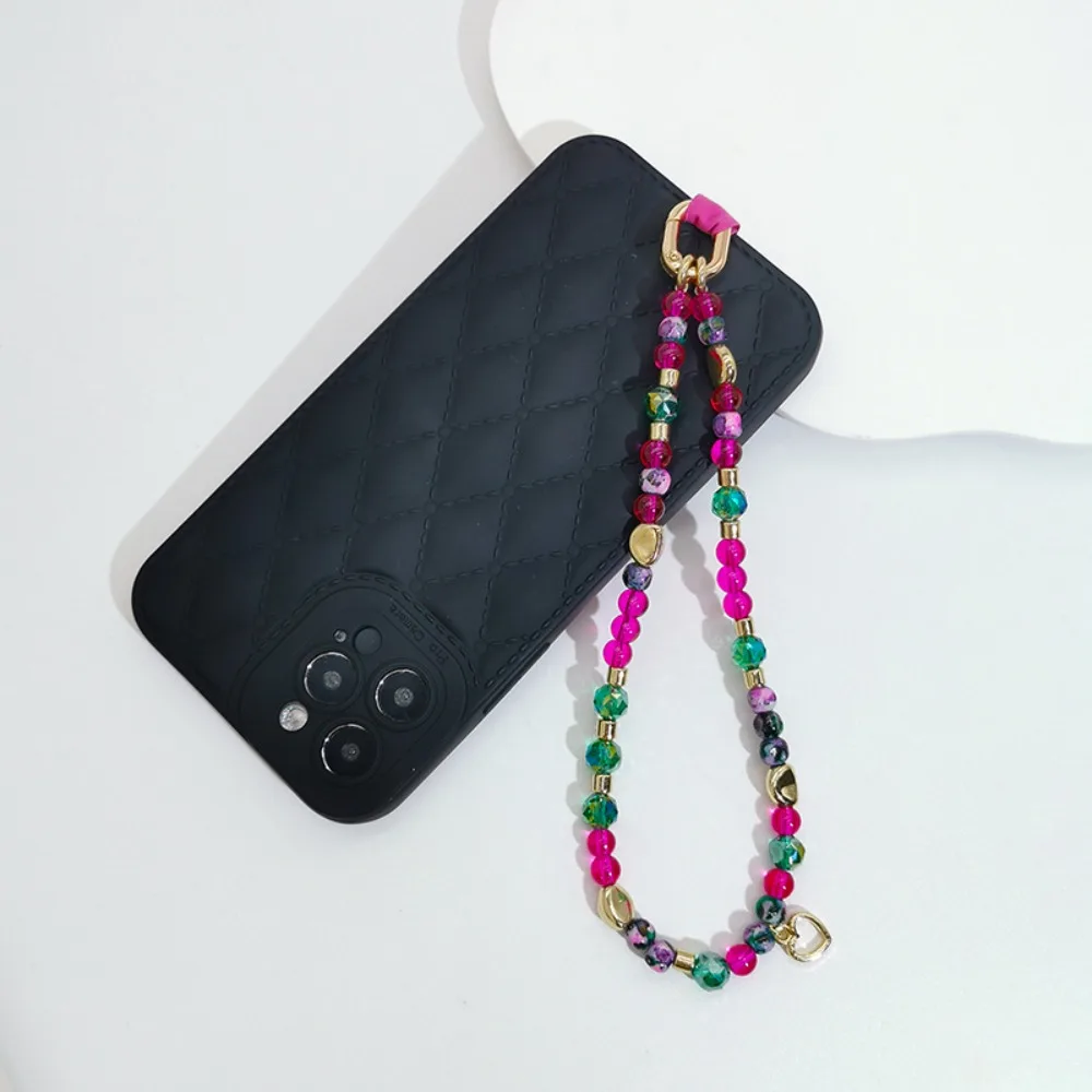 

Bead Chain Beaded Mobile Phone Chain Hanging Cord Wrist Strap Mobile Phone Lanyard Ornament Pitaya Color Mobile Phone Strap