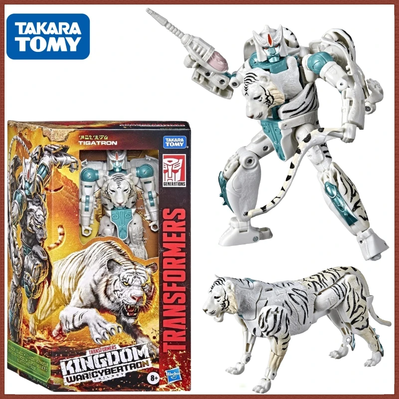 In Stock TM Transformer G Series Kingdom WFC-K35 White Tiger Collect Figure Anime Robot Anime Action Models Kid Gifts Stitch