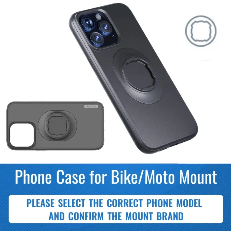 Shockproof Case Quad-Style Motorbike/Bicycle Phone Holder/Car Mount with Lock-in Design for iPhone 17/16/15/14/13/12/11Pro Max