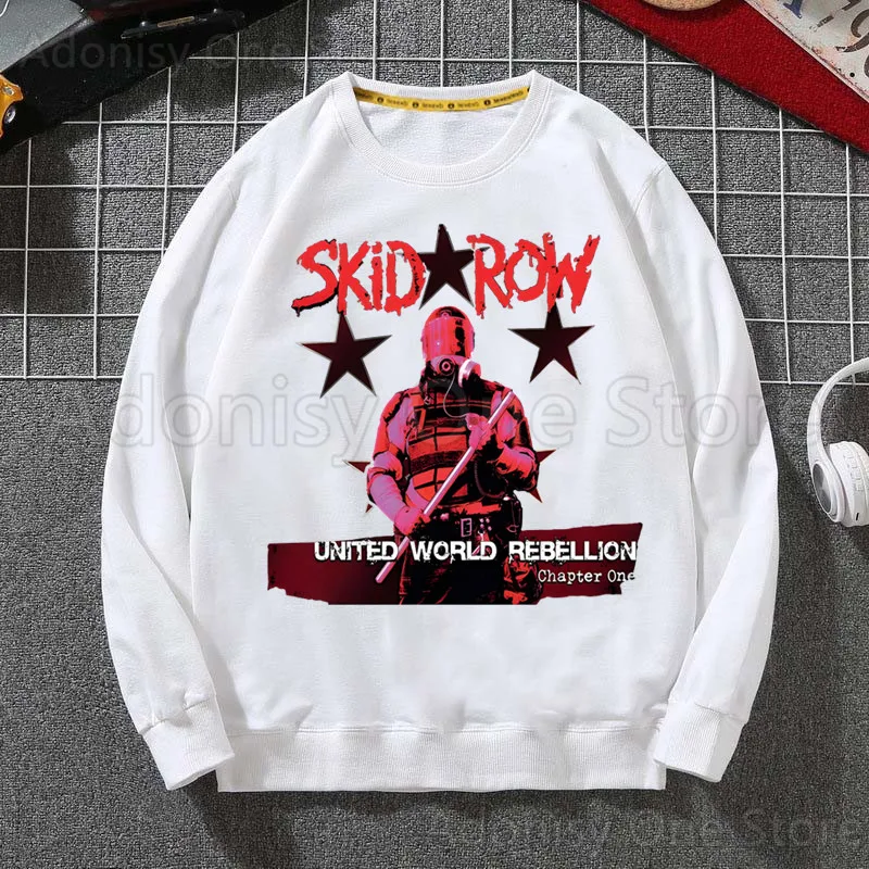 Skid Row Hoodies Sweatshirts Men Woman Fashion White color Autumn Winter Hip Hop Hoody Male Casual Tops