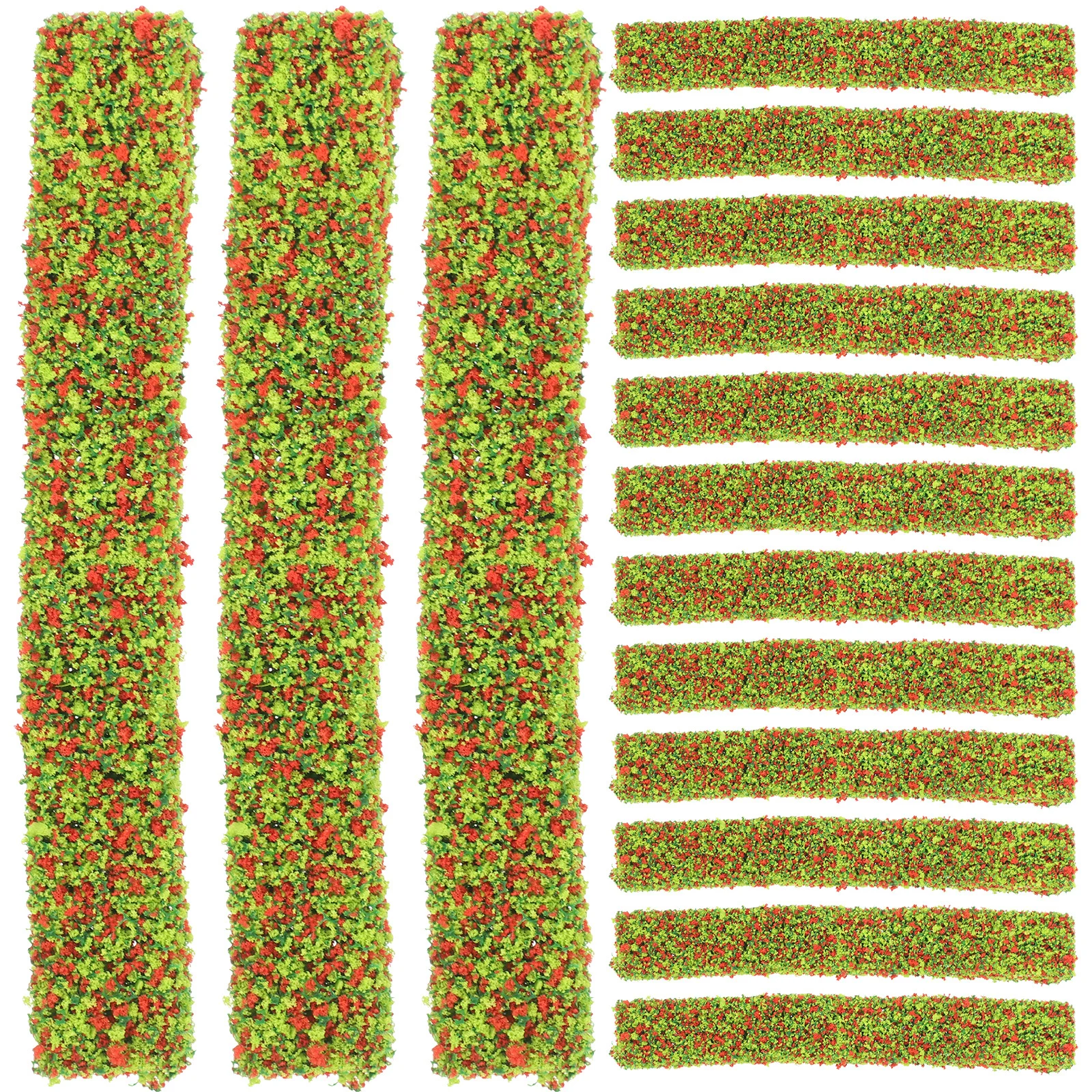 20 pezzi di grappolo di fiori di simulazione mini arbusto di fiori colore brillante tavolo di sabbia decorazione di paesaggi fai da te ornamento di paesaggio in miniatura