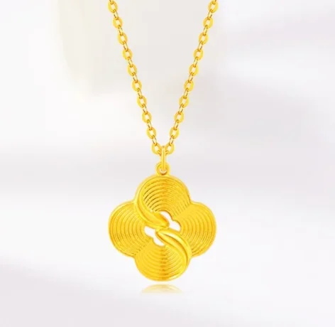 

new arrvial 999 real gold pendants for women 24k pure gold fish pendant