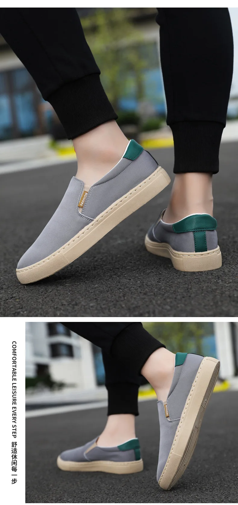 Neue weiße Slip-On-Leinenschuhe für Herren, vulkanisierte Sneakers, Studenten- und Jungen-Loafer, Espadrilles, lässige Herren-Fahr- und Golfschuhe, Größe 47 48. – Detail 28