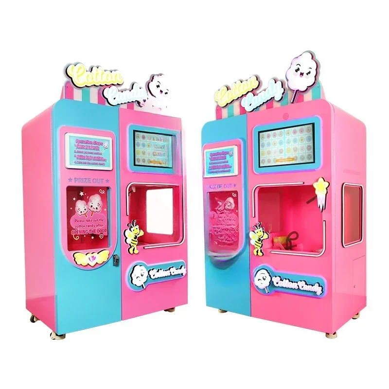 Factory Fully Cotton Candy Vending Machine Candy Floss Vending Automatic Machine For Small industrial Cotton Candy Machine