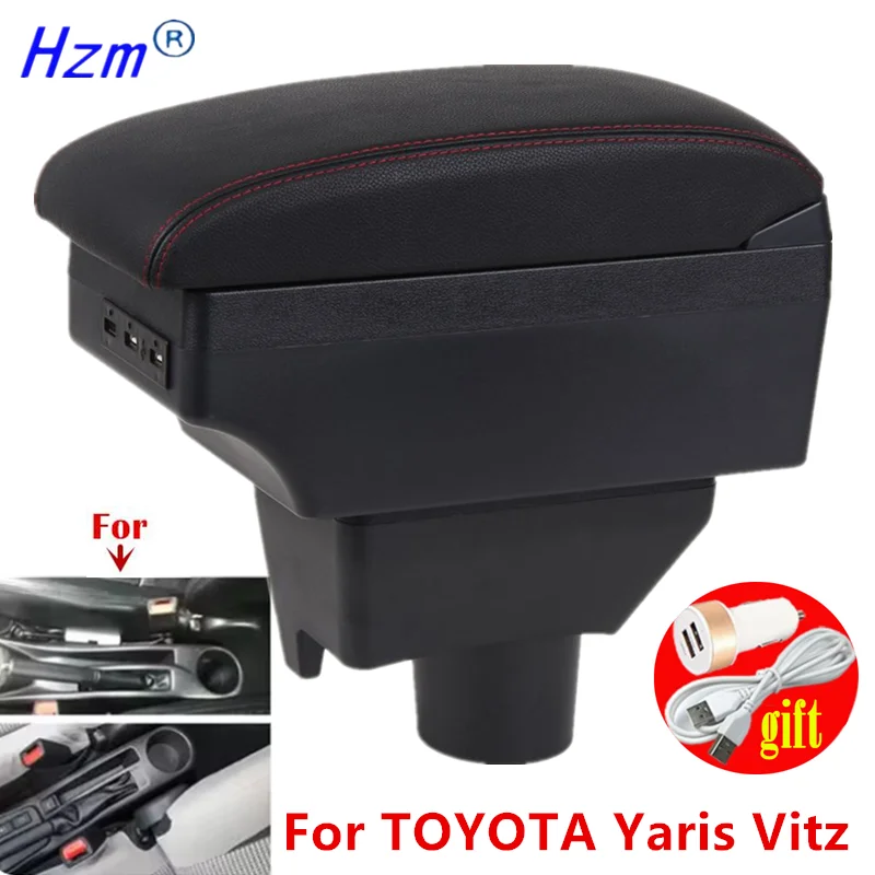 Auto Armlehne Für TOYOTA Yaris Armlehne box Für TOYOTA Yaris Vitz Zentrum lagerung box Innen Gewidmet Retrofit Auto Zubehör