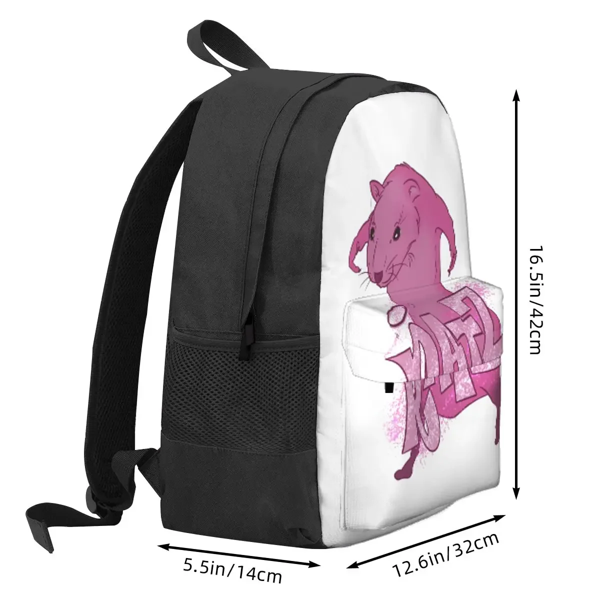 RATZs PINK MOUSE Merch Backpack Daypack Large Capacity Kids BookBag School Bag Shoulder Bags for Men Women