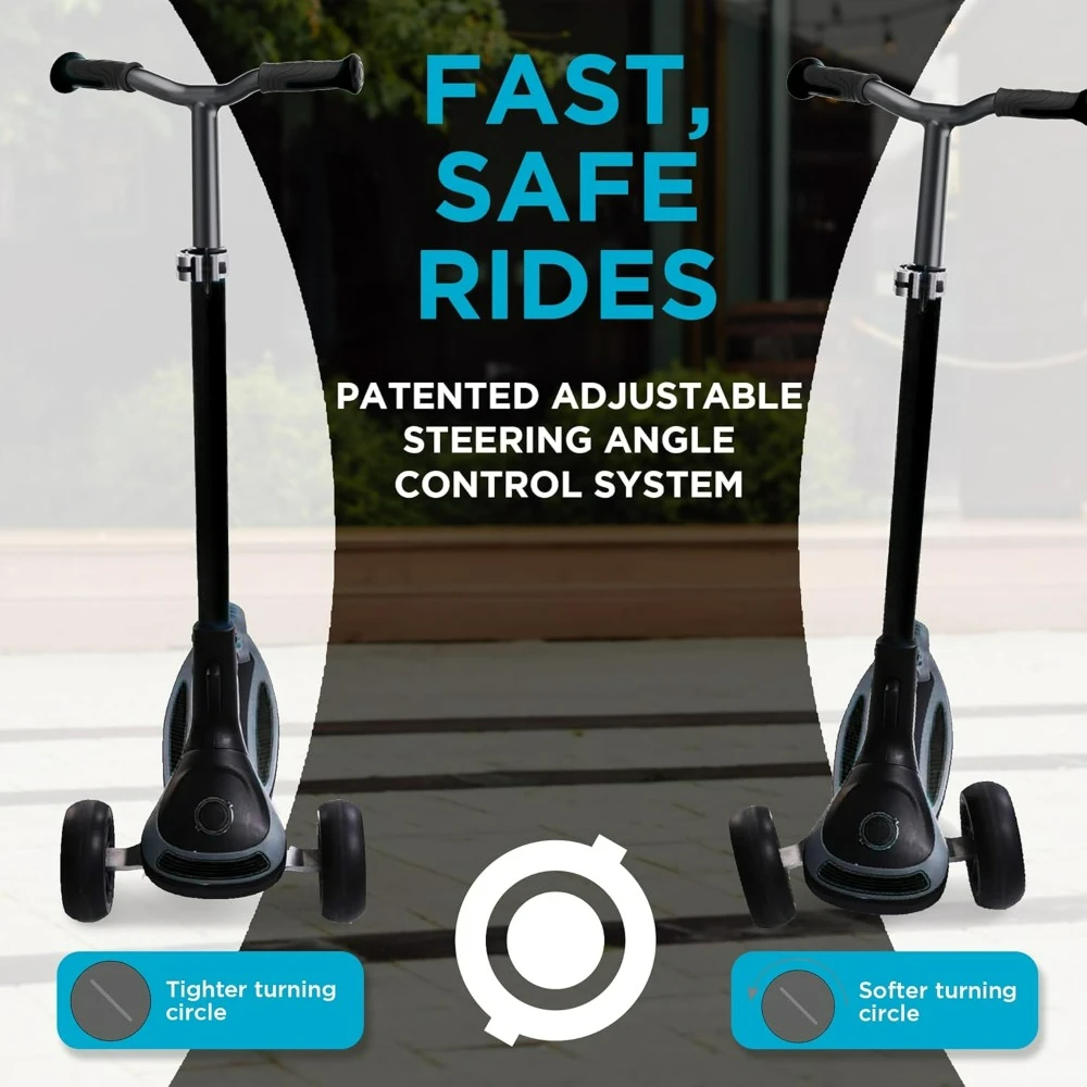 Ultimum Scooter | 3-Wheel Kick Scooter for Adults & Kids 5+ | Foldable Kick Scooter with Safe, Non-Slip Deck & Premium Brakes.