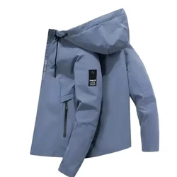 Chaqueta con capucha impermeable a prueba de viento transpirable para hombre, deportes al aire libre, Camping, montañismo, primavera y otoño