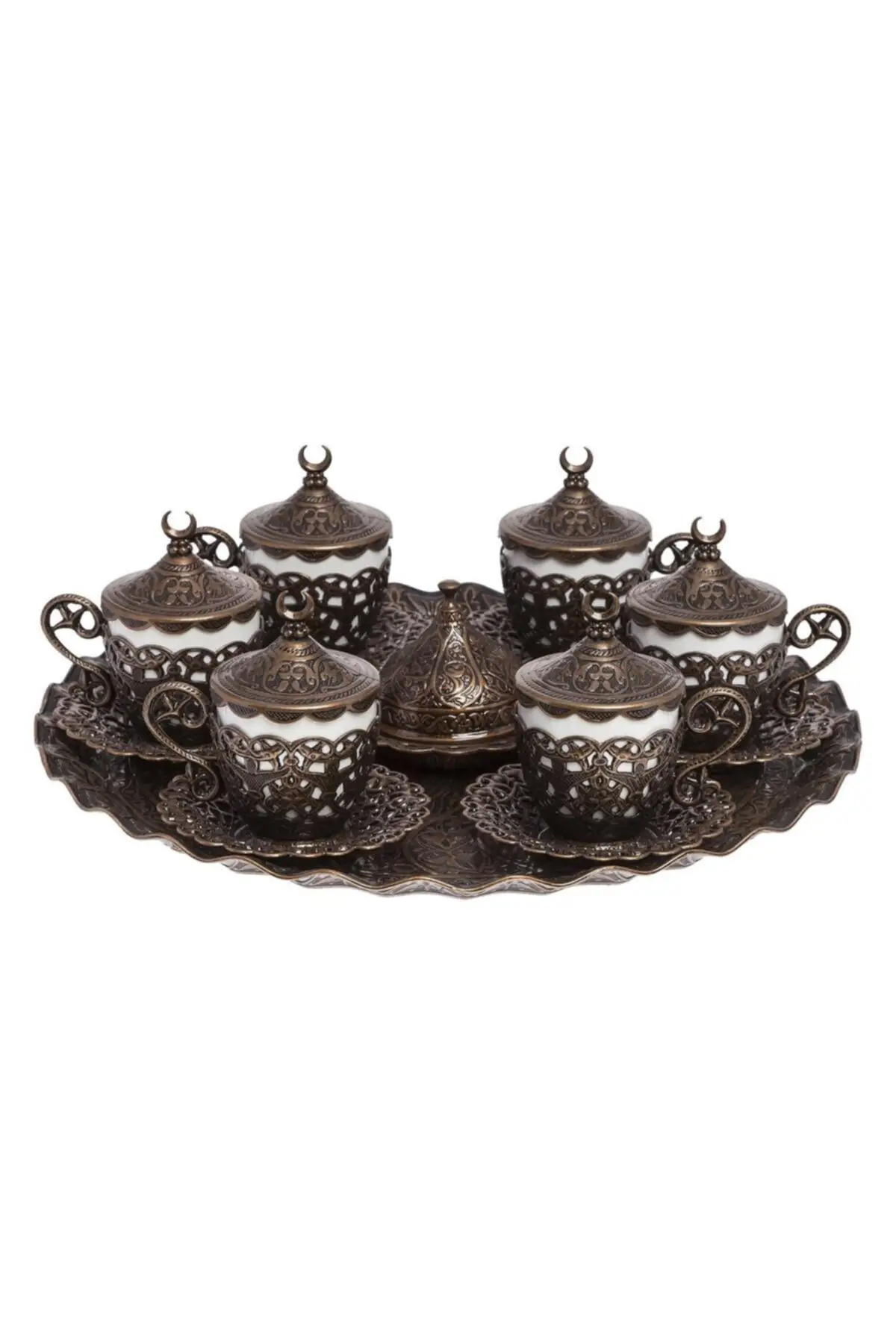 

DOLBOVI Ottoman Motif Nescafe cup Set 6 Personality Antique Copper Crst210 handmade espresso cup