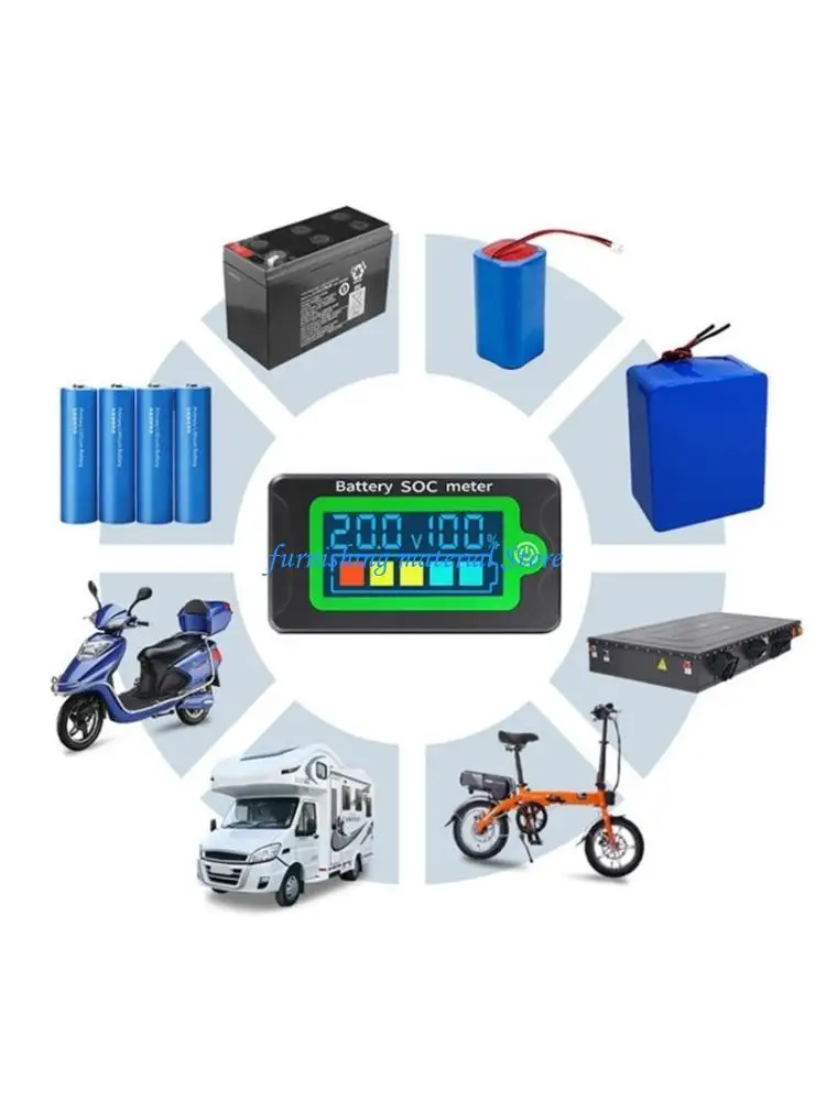 

Y5GD Battery Monitor Alarm Accurate Measurement ABS for Various Batteries