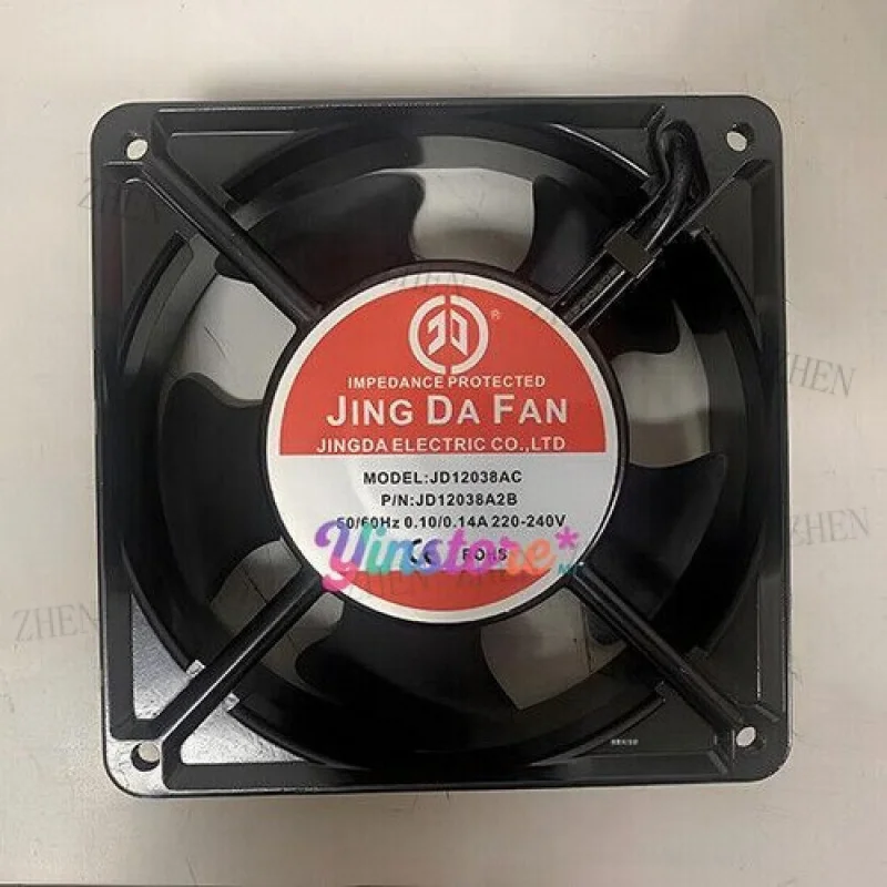 Y 1 Pc. New for JING DA FAN JD12038AC JD12038A2B Cooling Fan 220-240V 0.10/0.14A 2Pin