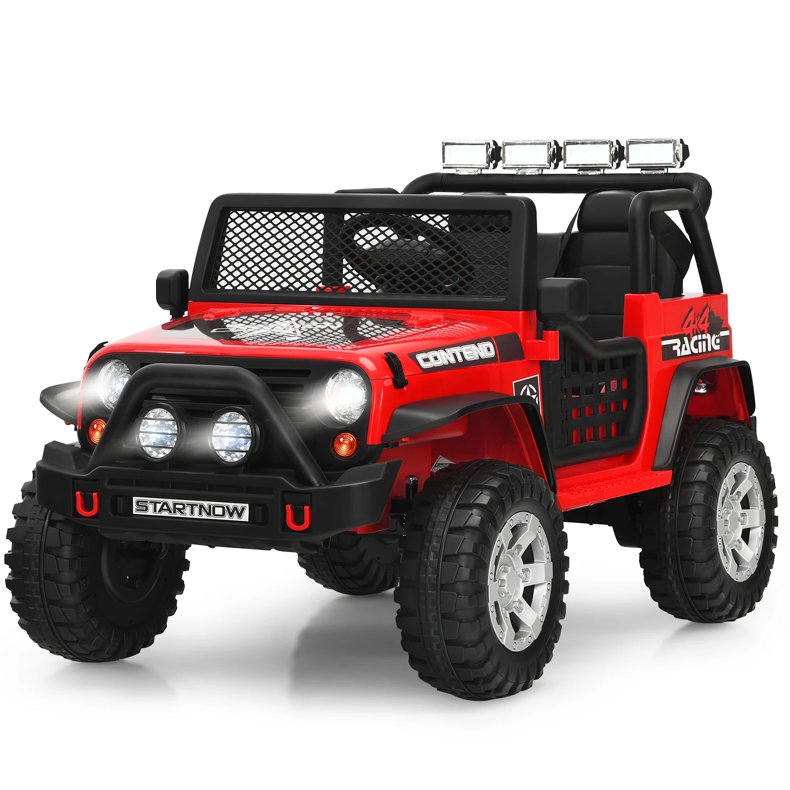 12V Kids Ride On Truck Remote Control Electric Car w/Lights&Music Red