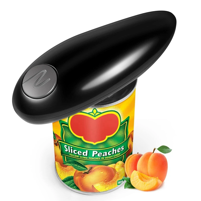 

1 Piece Electric Can Opener For Kitchen Black Plastic For Seniors And Arthritic Patients For Travel Can Opener