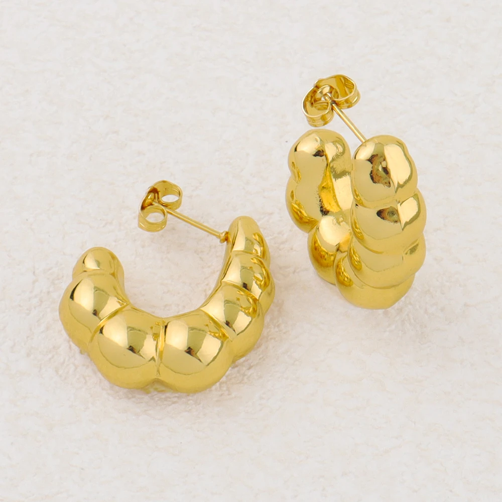 

Hot Sale Indian Floral Bridal Jewelry Set Stainless Steel Necklace Stud Earrings Women Wedding Gift