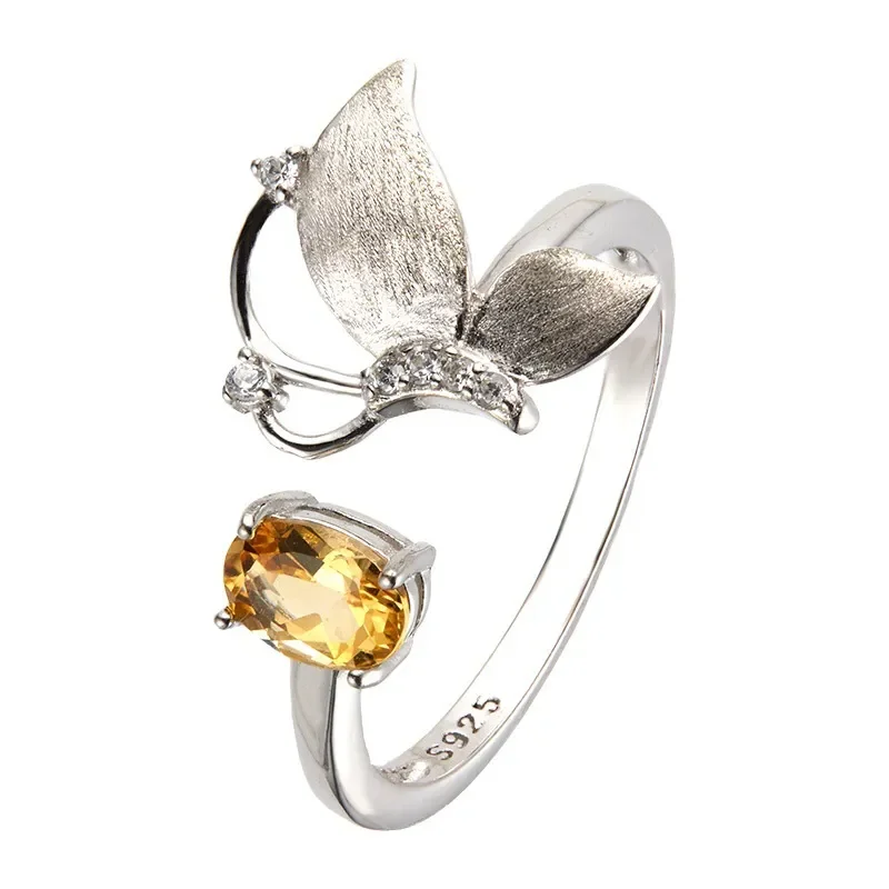 European and American cross-border natural gemstones December birthstone ring women's S925 silver jewelry source factory