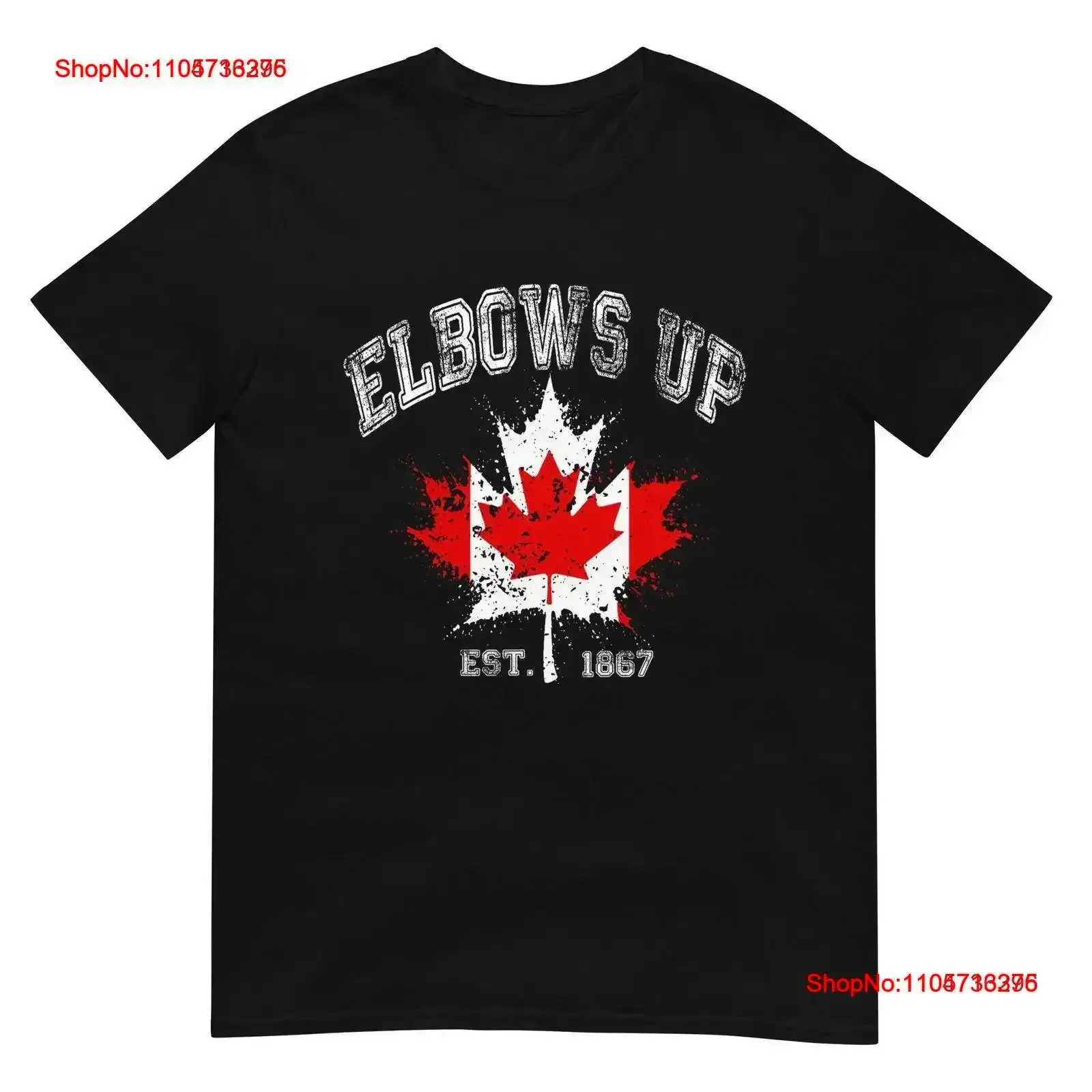 Elbows Up Canada Est 1867 Proud Canadian Strong T Shirt vintage Washed Soft Comfortable streetwear homme Slightly fashion