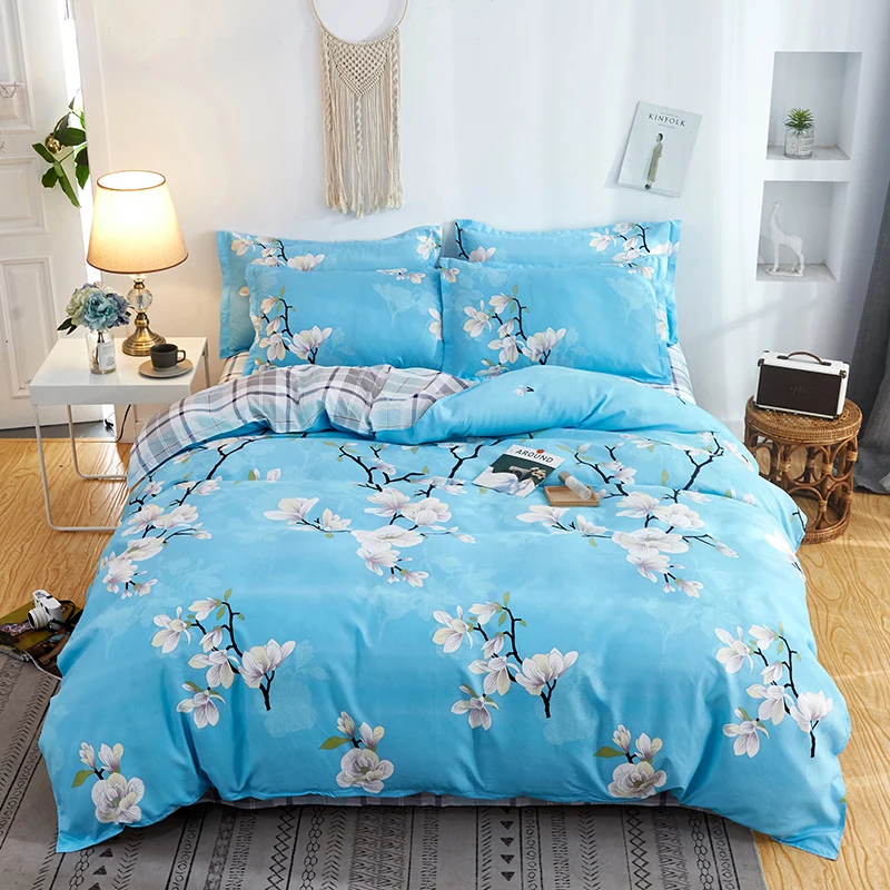 Bedruckte Bettbezüge für Doppelbetten in den Größen Twin, Queen und King, 50 % Baumwolle, Bettdeckenbezug für Doppelbett, 1-teilige Bettwäsche, Bettbezug ohne Kissen.