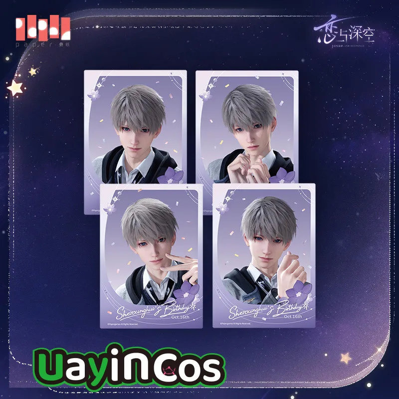 

Original Love and Deepspace Xavier 2025 Birthday Birthday Photo Card Set Ornaments Doll Accessories Anime Figure Game Toy Kids