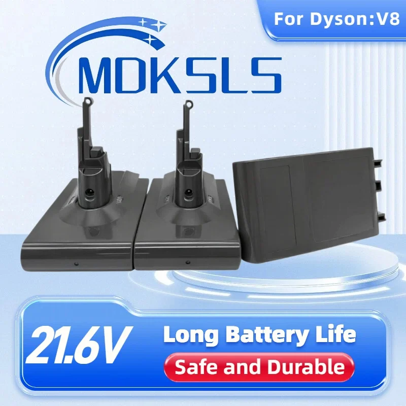 21.6V For Dyson V8 Battery Absolute V8 Animal Li-ion SV10 Vacuum Cleaner Series Rechargeable Batteries 4800/6800/9800/12800mah