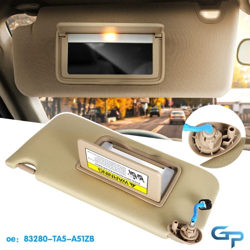 

Солнцезащитный козырек отличной посадки с подсветкой для автомобильных аксессуаров 83280TA5A51ZA с зеркалом, улучшенный ваш опыт вождения