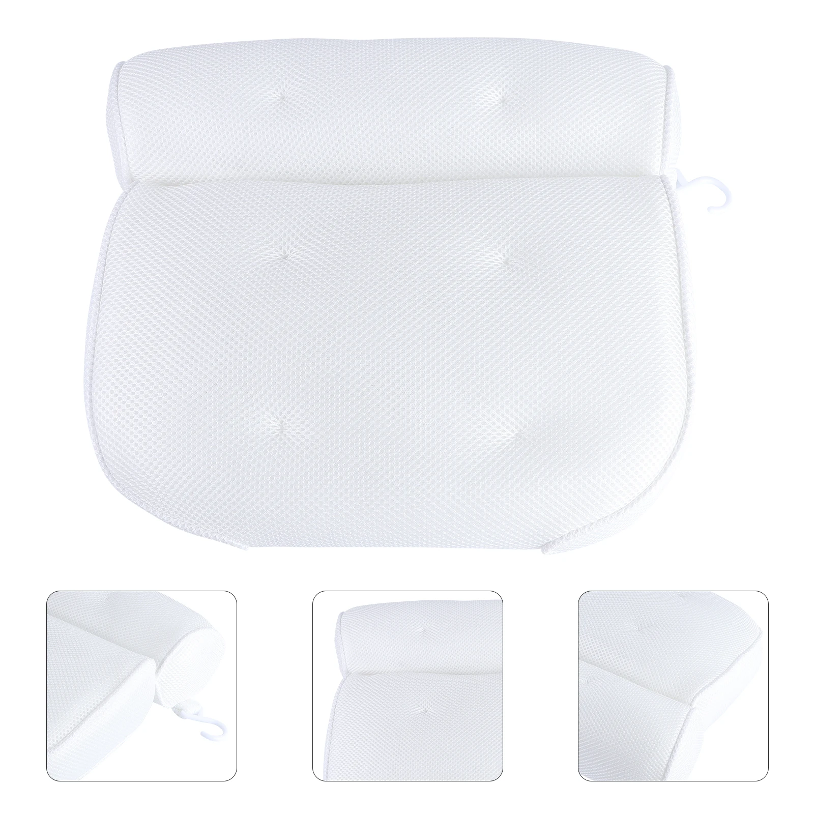 

Luxury Bath Bathtub Anti- Quick Dry Neck Back Support Spa Pillow Non-Slip For Home Hot Tub White Tub Pillow