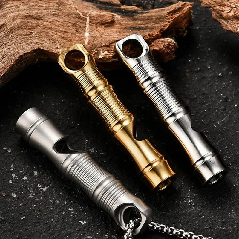 

Однотрубный свисток из титанового сплава EDC, легкий уличный свисток с высоким шагом, принадлежности для кемпинга, спортивный свисток с высоким децибелом