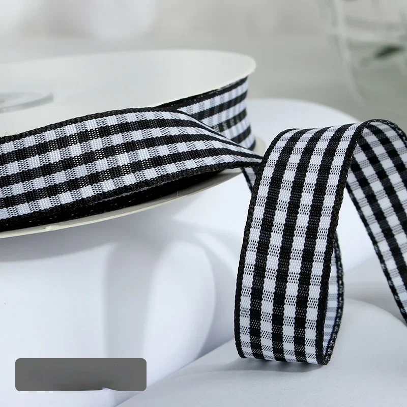 1,5 cm Plaid Bänder Handgemachte Bogen Geschenk Verpackung Polyester Band DIY Hochzeit Geburtstag Party Haar Dekoration Handwerk Zubehör