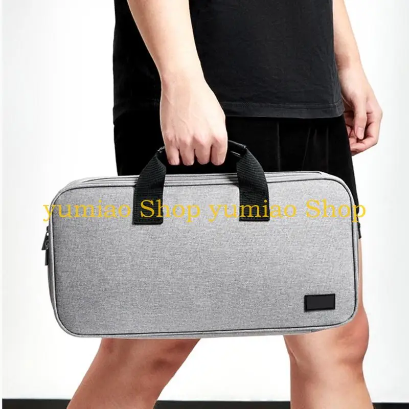 587B Travel Keyboards Carrying Case with Shock Absorption and Pockets Protections Box