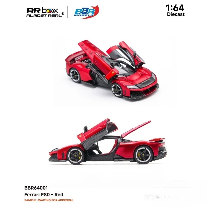 HEC AR BOX 1/64 alloy jointed BBR F80 miniature car model - Collection item, Children's gift, Adult decorative piece, Boy's gift