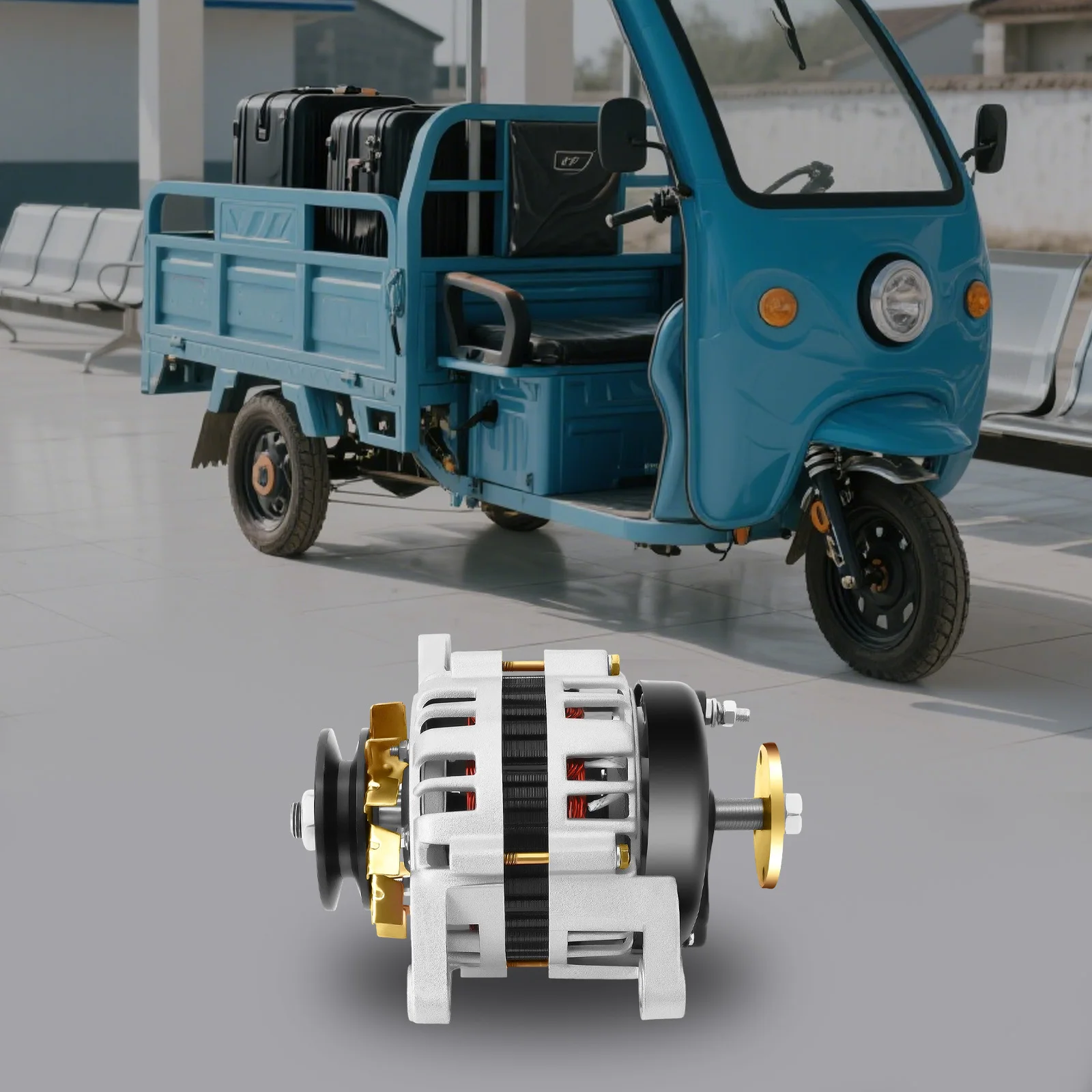 

2000W 12V Strong Power Permanent Magnet Generator 4500RPM Dual Wheel DC Brushless Motor for Agricultural Tractor Tricycle