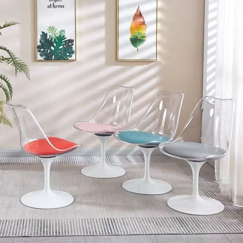 Modern Nordic fashion simple light luxury Eames milk tea shop swivel chair casual dining chair negotiation reception table and c