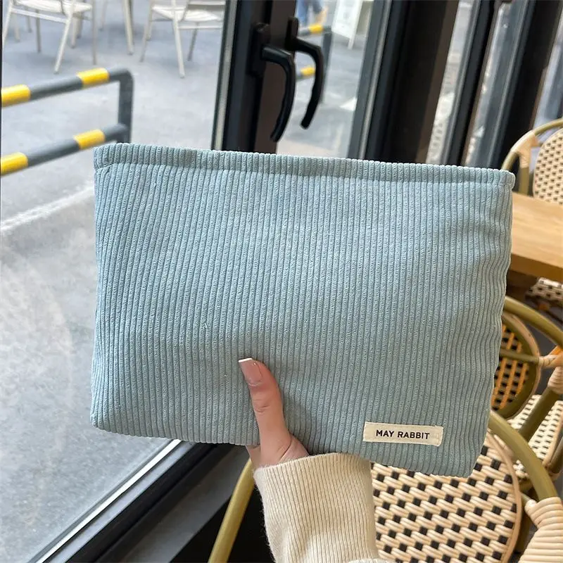 Corduroy Cosmetic Bag Large Capacity Women Toiletries Organizer Zipper Makeup Bags Clutch Purse Travel Girl Storage Cases