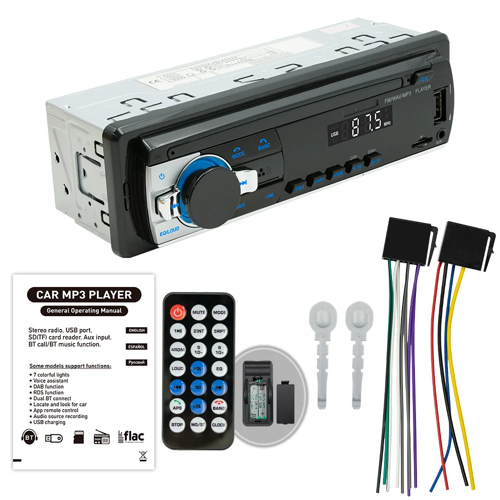 1DIN JSD520 MP3 player Bluetooth Car Radios Stereo Remote Control Digital Audio Music Stereo 12V Car Radio Mp3 Player