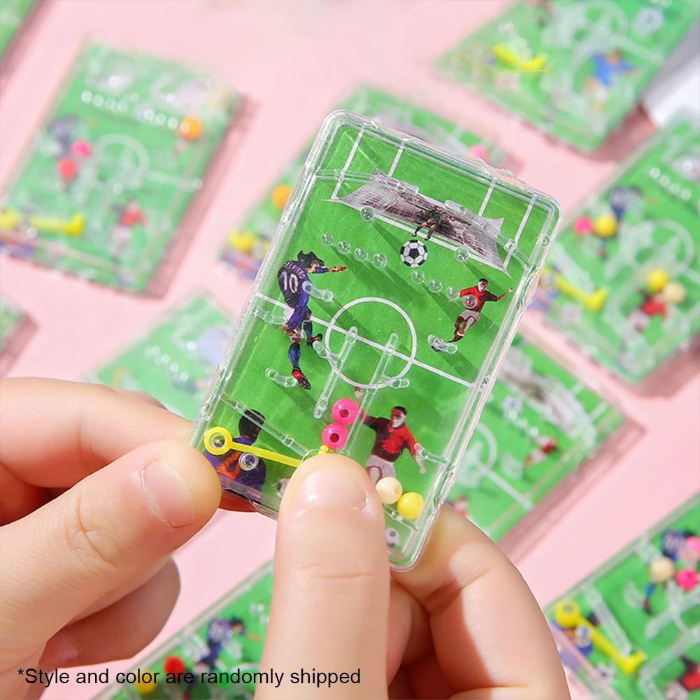 10Pcs Soccer Maze Game Table Football Puzzle Toy Handheld Football Maze Puzzle Game Gift for Boys Girls