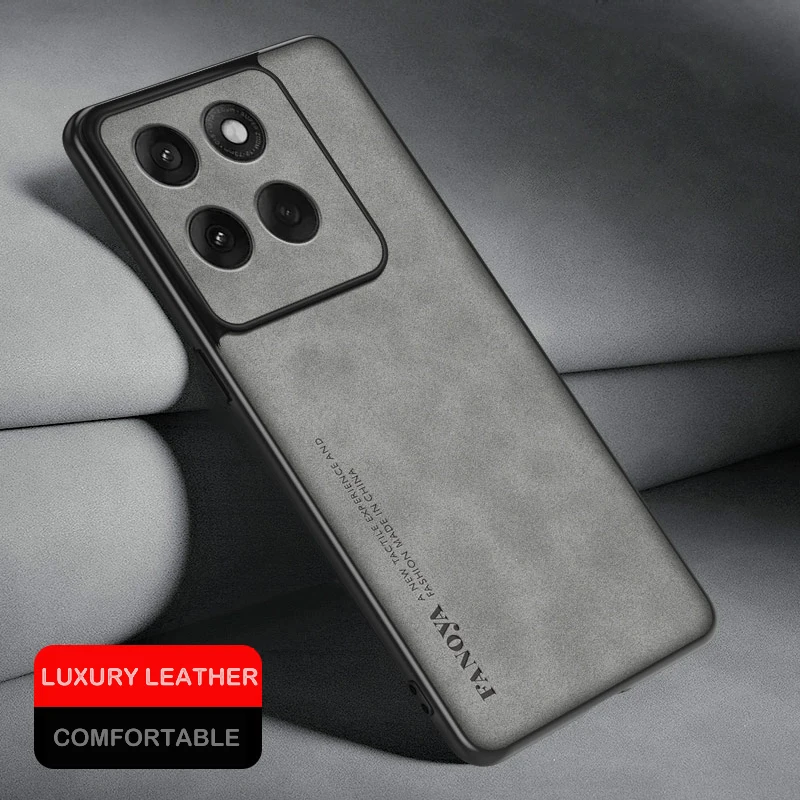 Case for Motorola Edge 60 Pro TPU Soft Frame Sheepskin Leather Back Coque Cover Protect Shockproof