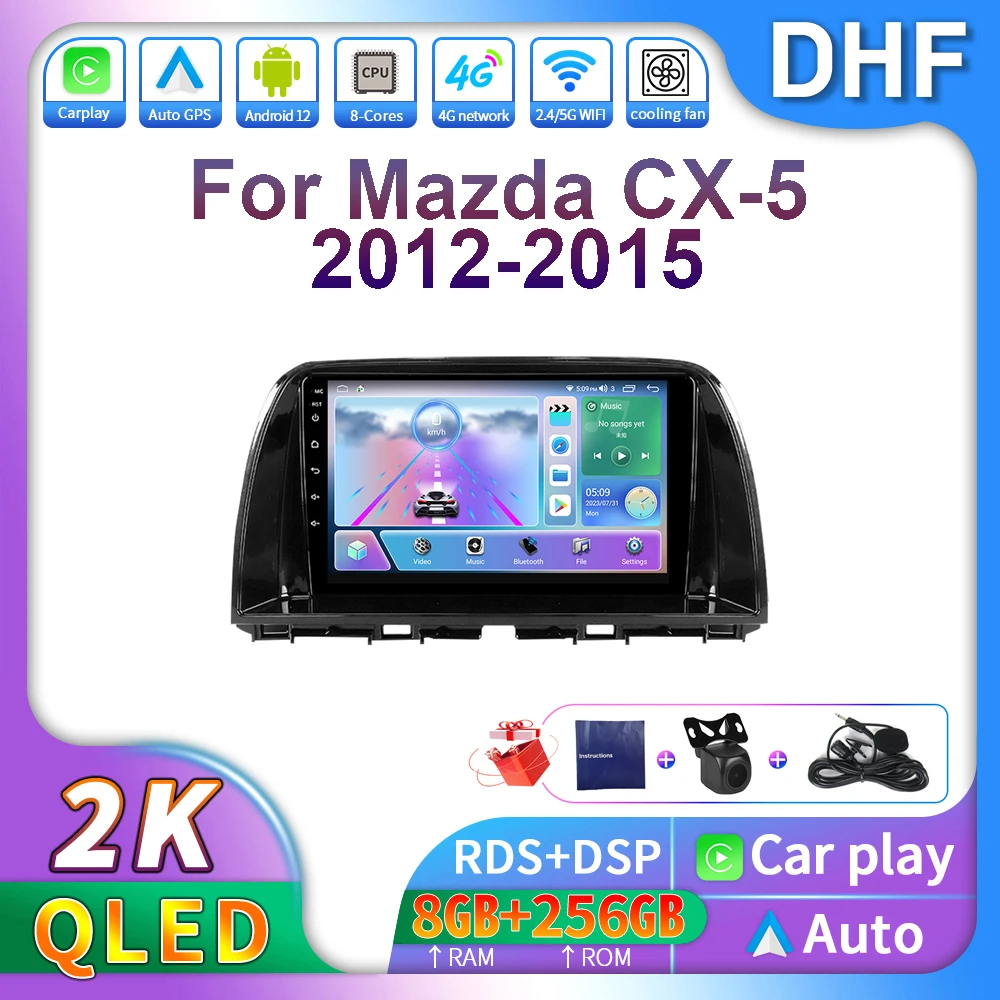 

Автомагнитола DHF Android 13 для Mazda CX5 CX-5 CX 5 2012-2015, автомобильный радиоприемник, мультимедийный видеоплеер, 4G, навигация, стерео, GPS, 2 din