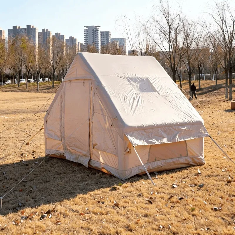 Rugged Blow up Tent Six SQM Winterized Basecamp 420D Oxford Compact Expedition Desert Camp Double Door Wholesale