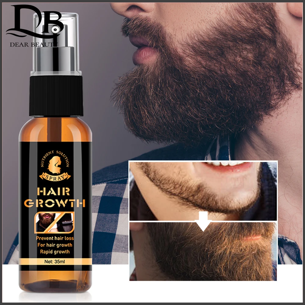 

Beard Hair Growth Spray Nourishes Thick Hair Repairs Damaged Care Prevents Hair Loss Glossy Hair Essence Oil for Massage Tool