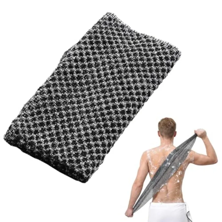 Reiteag Ecovia Serviette Exfoliante, Serviette de Douche Exfoliante Ecovia en Fibres de Bambou et Charbon Actif Exfoliation Douce