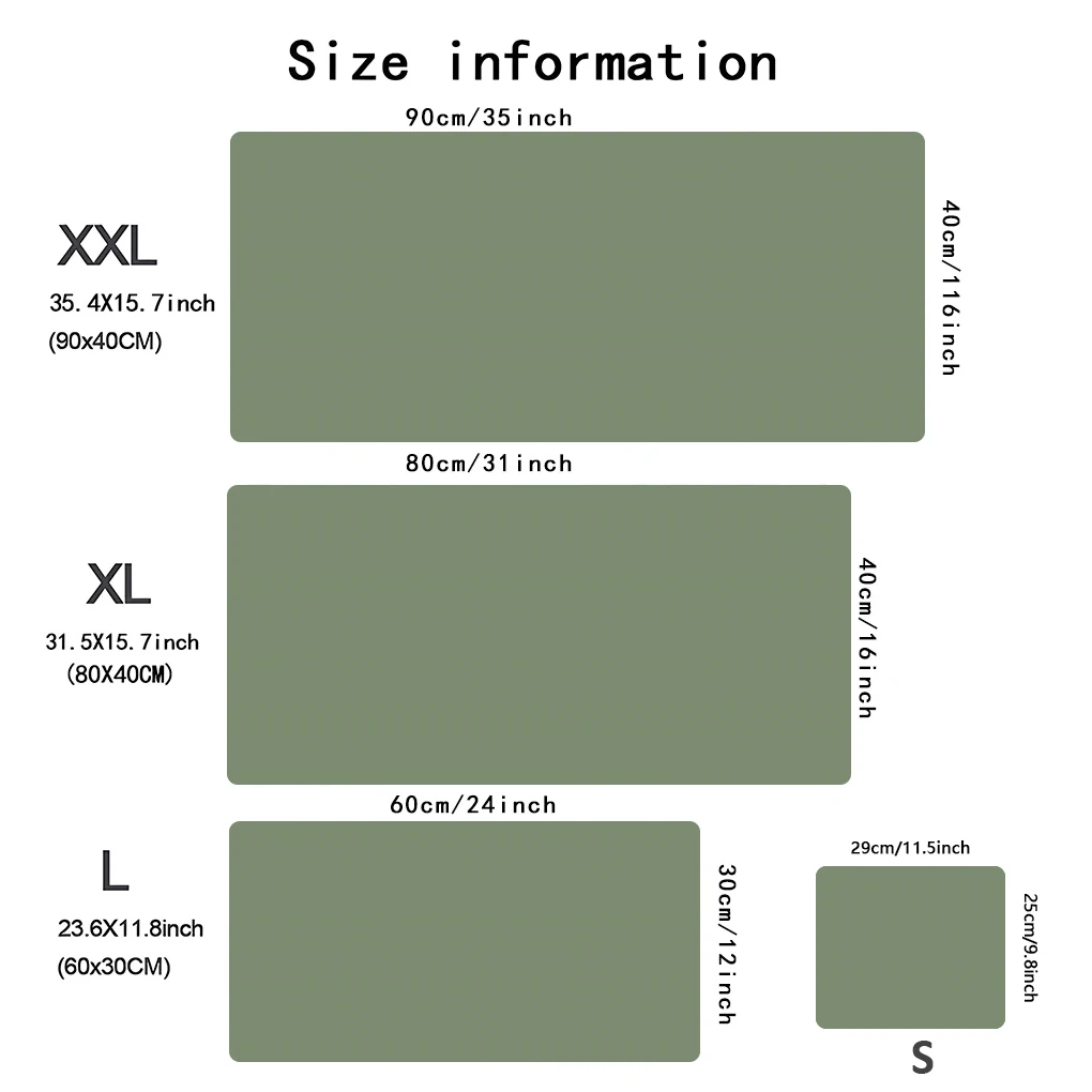 Solidna zielona podkładka pod mysz do gier duża prosta podkładka pod mysz do gier podkładka pod mysz do laptopa podkładki na stół rozszerzone antypoślizgowe podkładki na biurko dla graczy