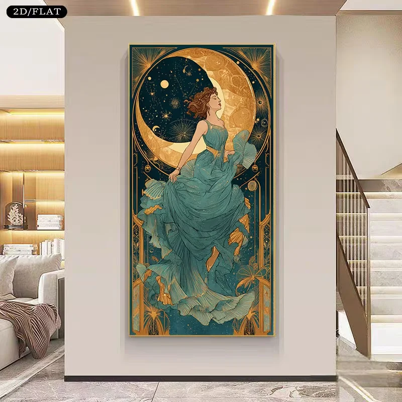 2D Flat, 2D Flat 1pc 31.49X62.99in 80X160cmLarge Canvas Printing Alien Spaceship Hovering Over Cactus Desert Home Decor Canvas A
