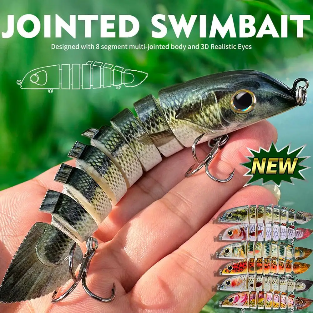 5.12in 21.8g Fishing Lures Jointed Crankbaits Swimbait Sinking Wobblers For Pike Trout Bass Trolling Artificial Hard Bait T D3f5