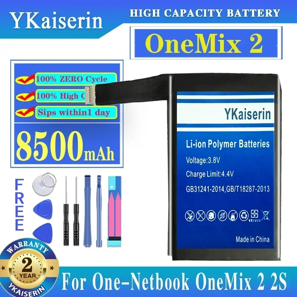 YKaiserin Top Brand New 8500mAh Battery For One-Netbook OneMix 2 OneMix 2S 356585 Batteries + Tools