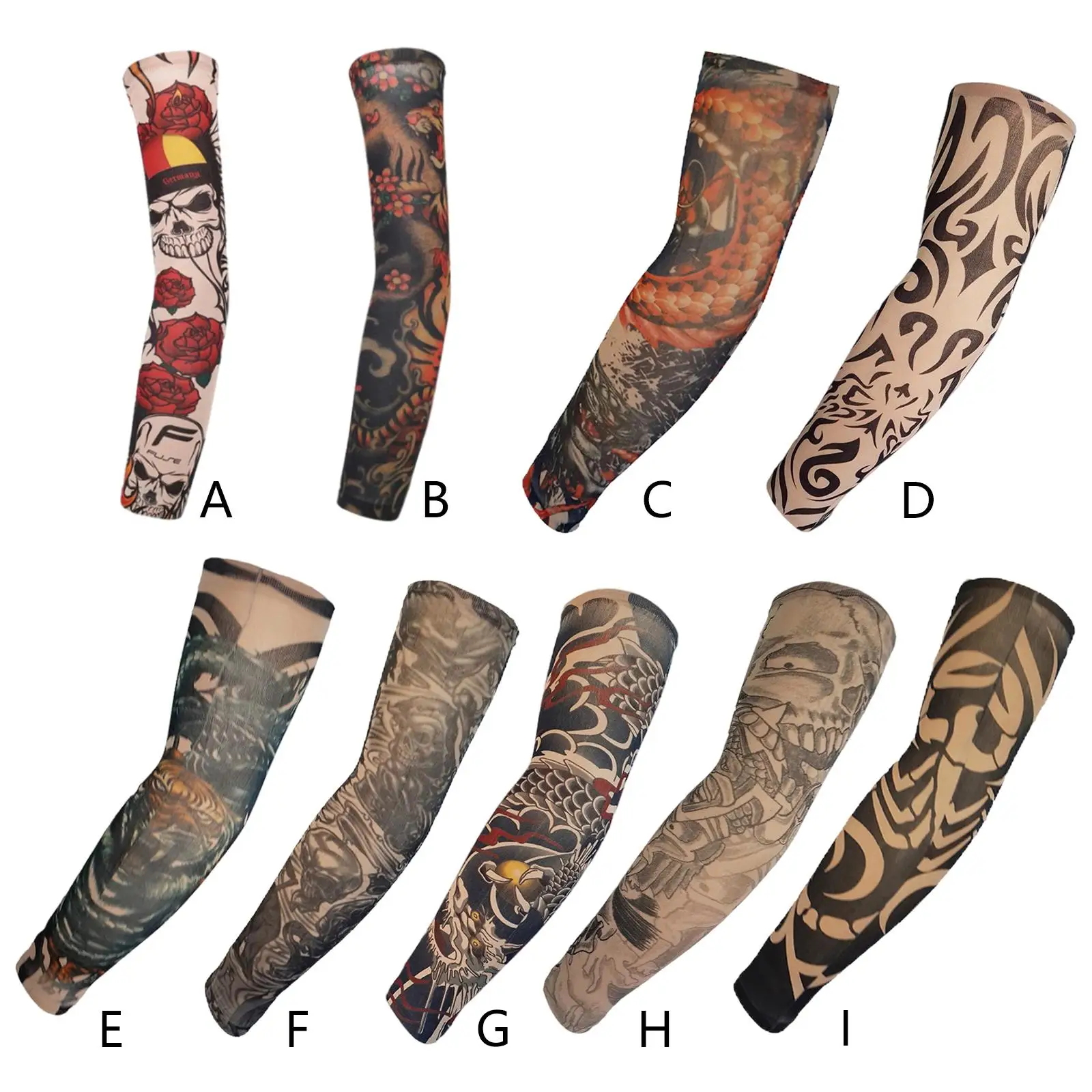 Tattoo Arm Sleeves Arm Cover Sun Protection Seamless for Golf Men Women