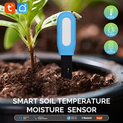 Tuya Smart Garden Soil Moisture Meter Temperature and Humidity Sensor Potted Plant Hygrometer Monitor Plants Moist Testing Tool