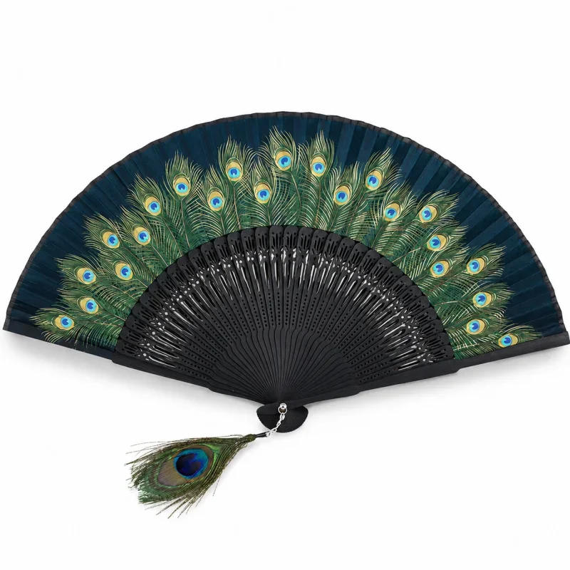 1PC Foldable Hand Fans,Hand-Crafted Handheld Fans  for Bachelorette Party,Beach, Costume Party, Festival
