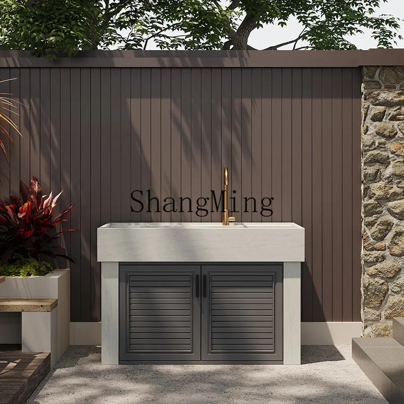 

HJ outdoor courtyard balcony washbasin garden pool basin integrated outdoor laundry pool