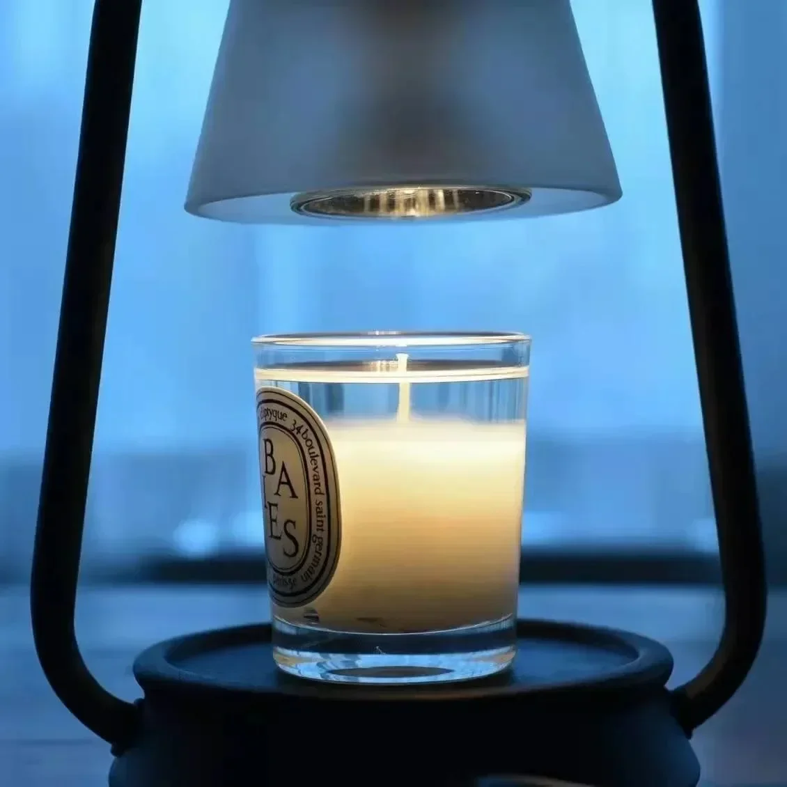 American Aromatherapy Candle Warmer Lamp Creative Bedroom Bedhead Flameless Aroma Melting Candle Lamp Retro Black Candle Warmer